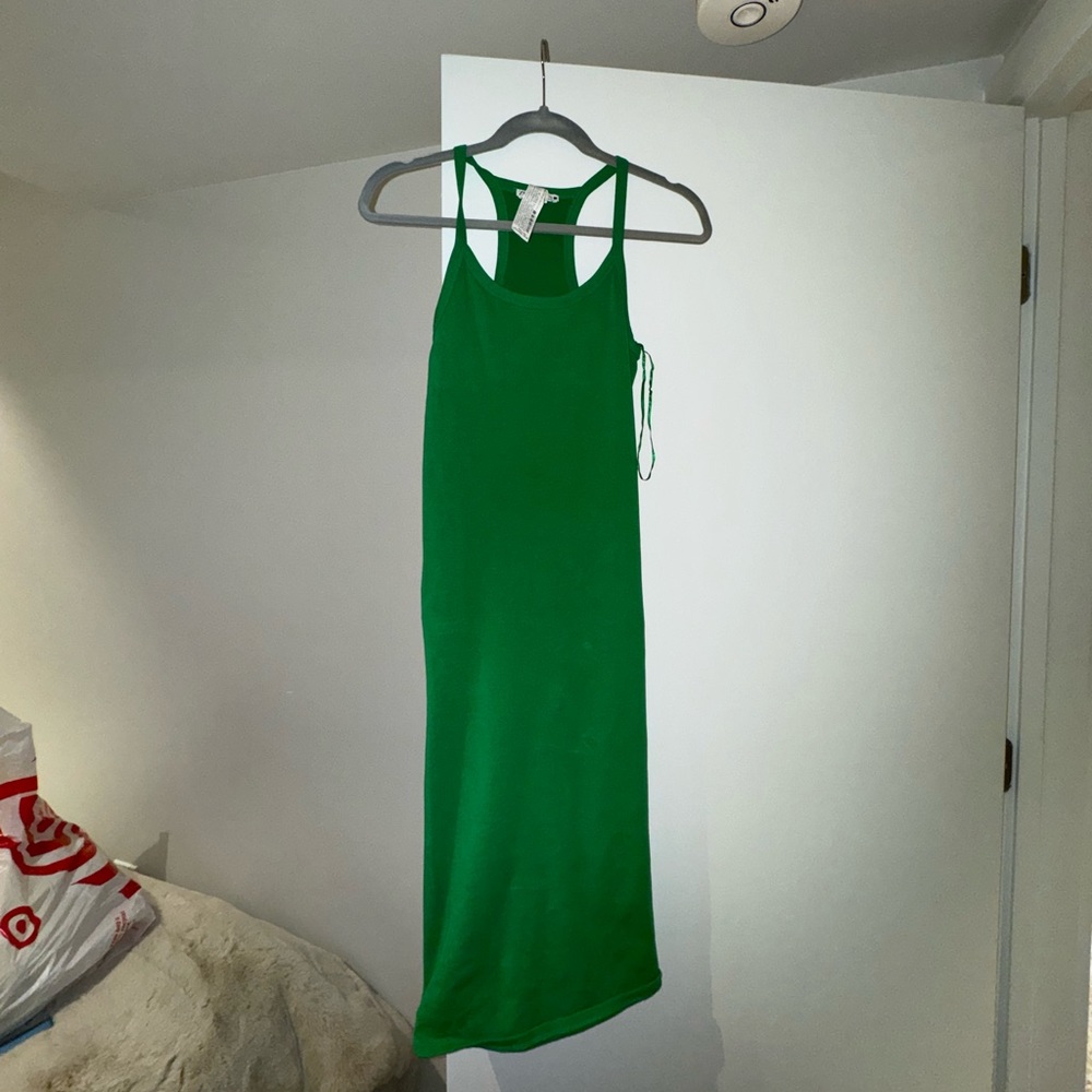 Zara green body on Midi dress